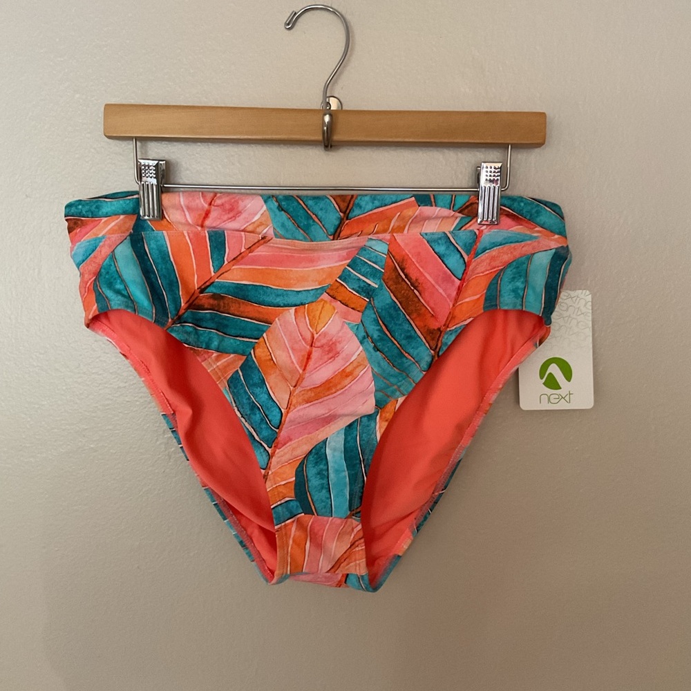 NEW‎ Next Multicolor Leaf Print Bikini Bottoms